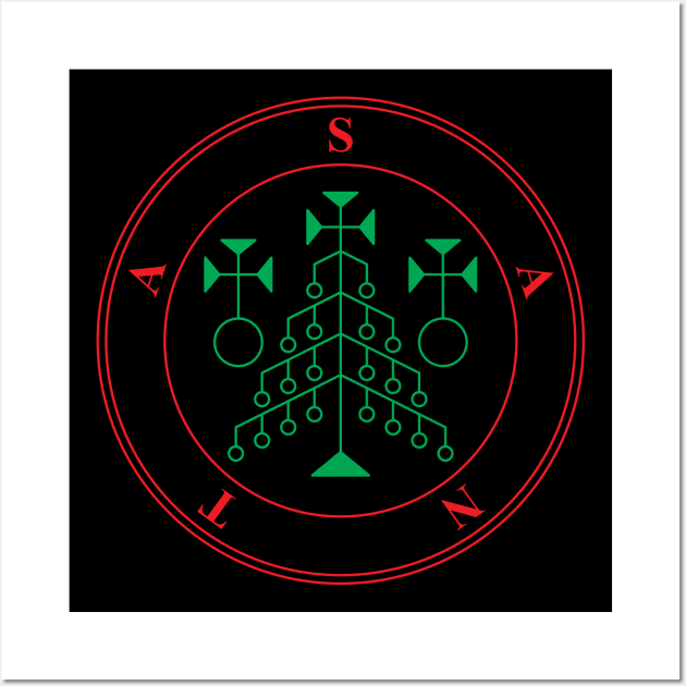 Hail Santa: Santa's Sigil Wall Art by inotyler